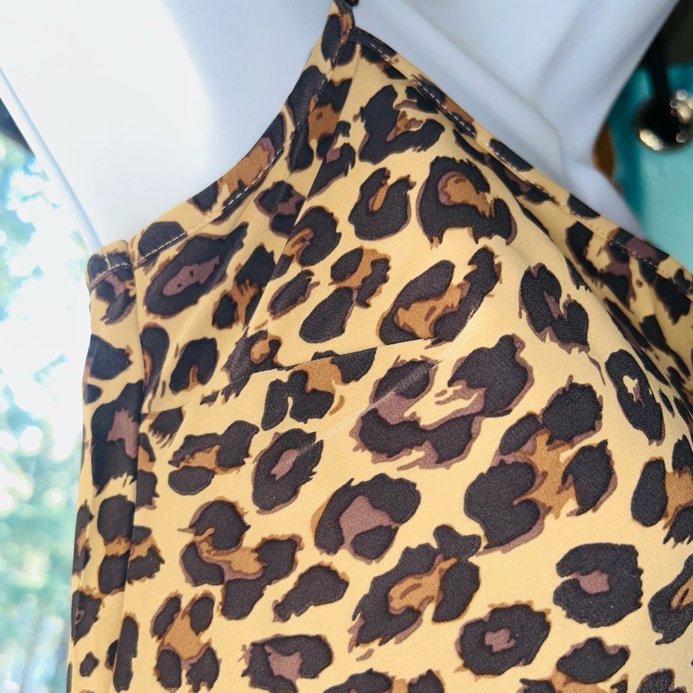🆕🫎 Abercrombie Leopard Julia Slip Maxi Dress Small NWT - Picture 6 of 14